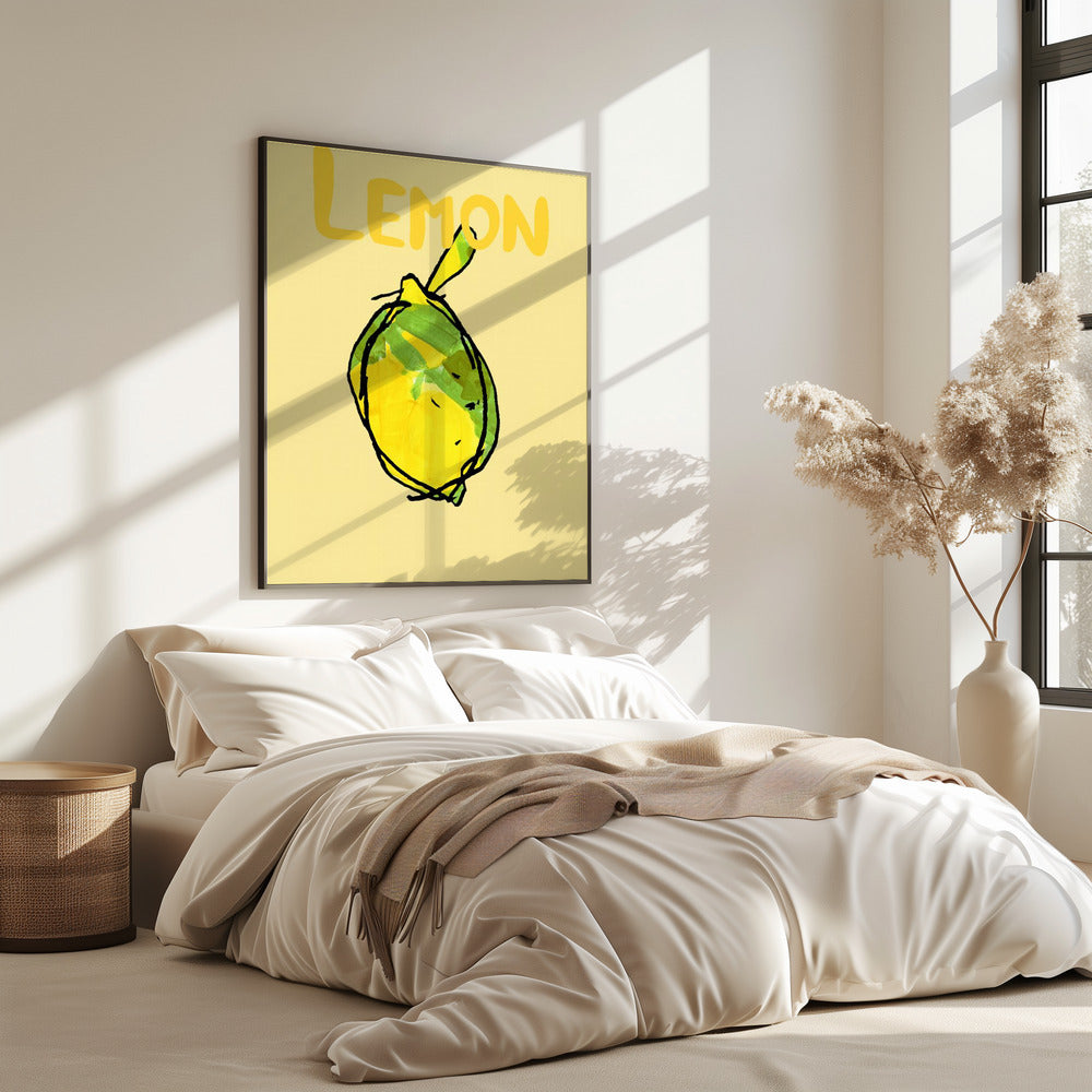 Gele en groene citroen | Poster