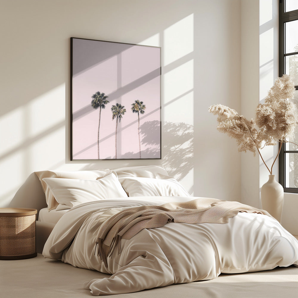 Palmen op roze | Poster