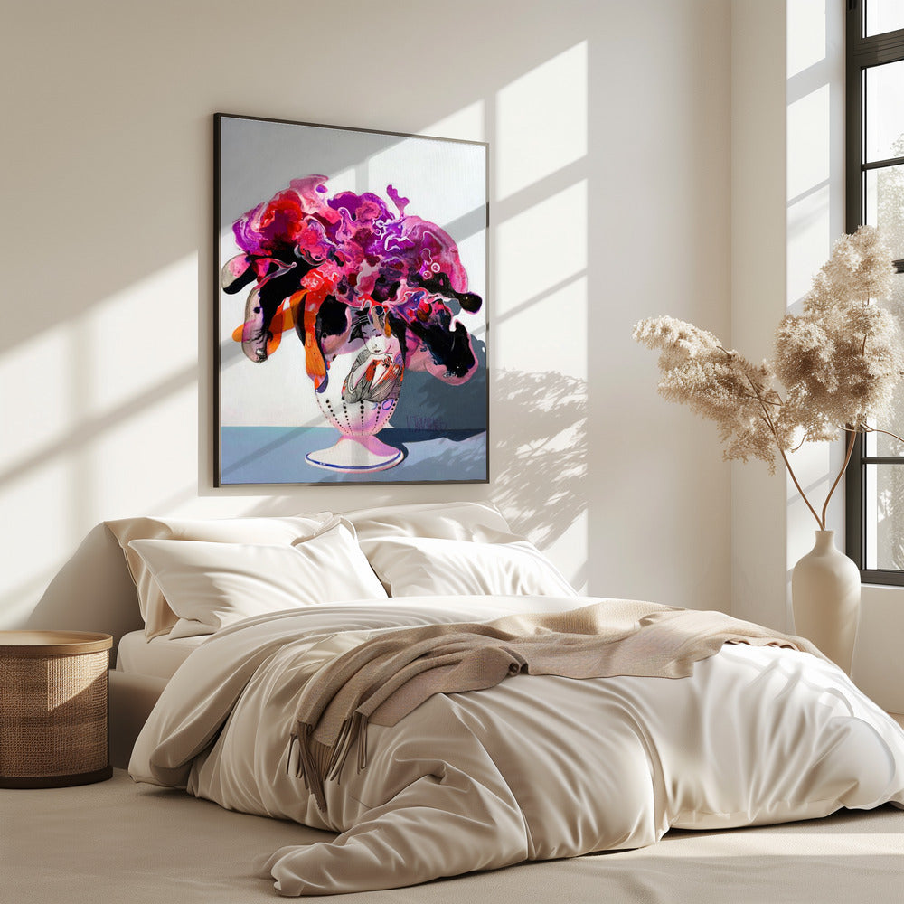 Boeket bloemen in een vaas | Poster