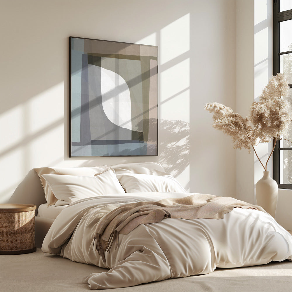 Gedempte geometrische stroom | Poster