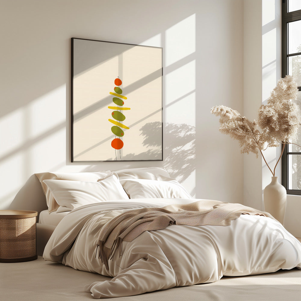 A Skewer with Olives and Tomatoes | Poster