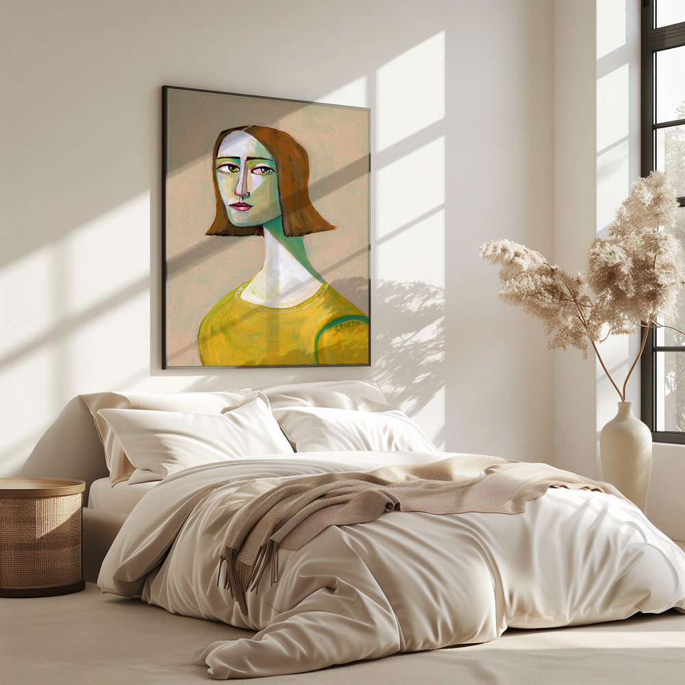 Brunette dame met de look | Poster