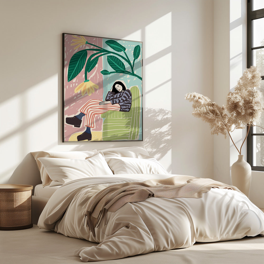Woman resting | Poster
