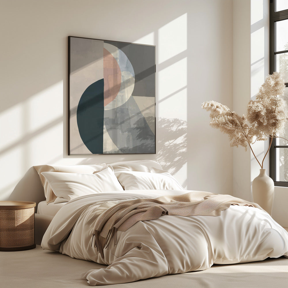 Geometrische vormen en gedempte kleuren | Poster