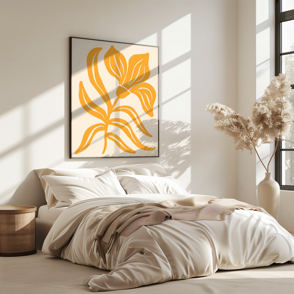 Abstracte gele gestileerde tulp | Poster