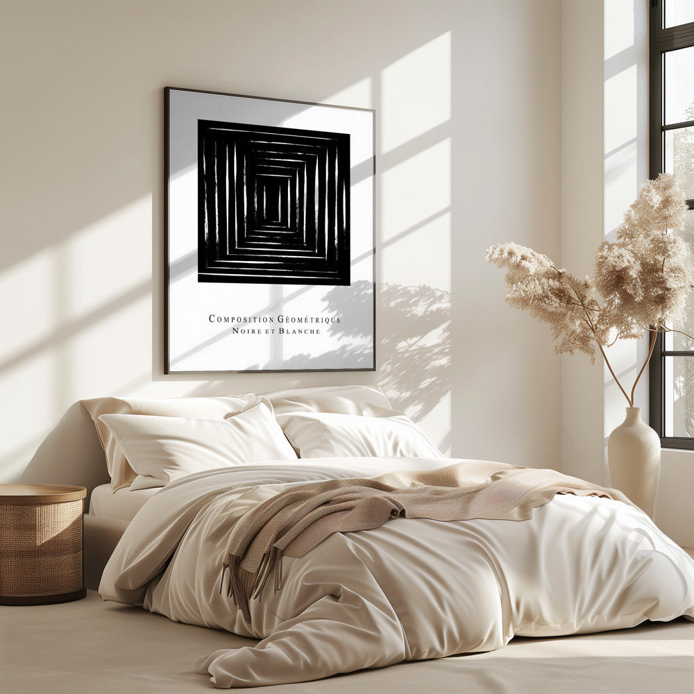 Compositie Géométrique Noire et Blanche | Poster