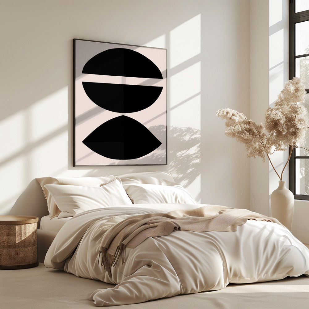 Zwarte geometrische vormen | Poster