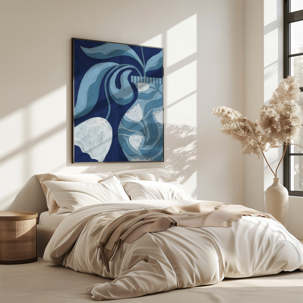 Stilleven met witte tulp | Poster