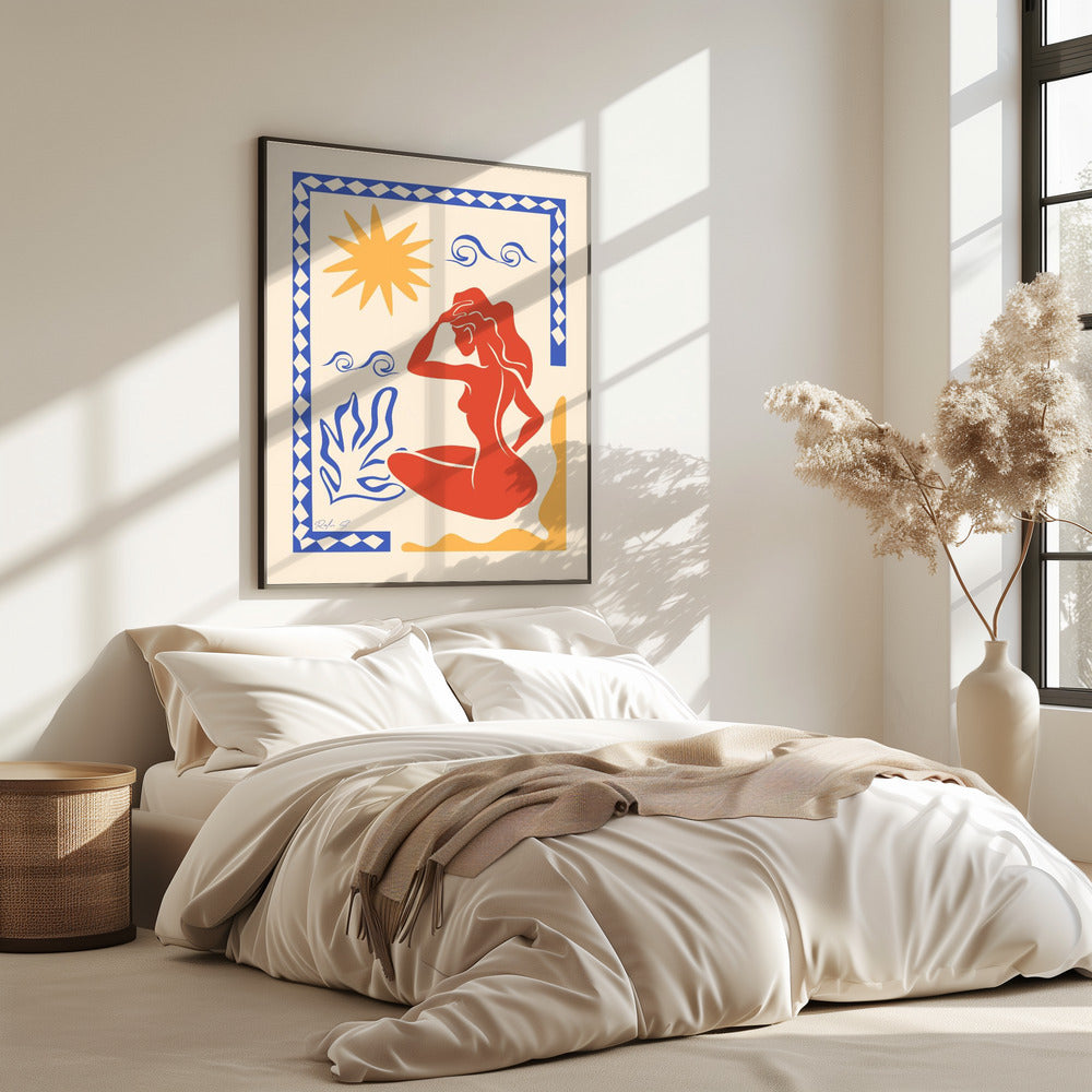 Zonnebaden (Trichromatisch) | Poster