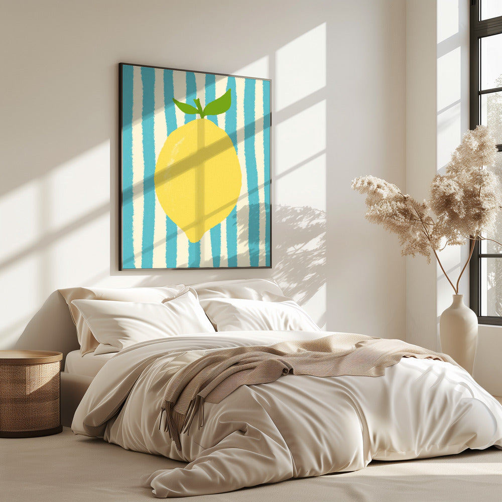 Limone lichtblauw | Poster
