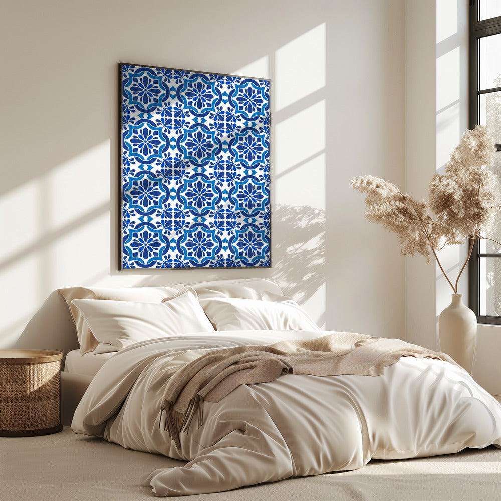 Azulejos Azules Oscuros | Poster