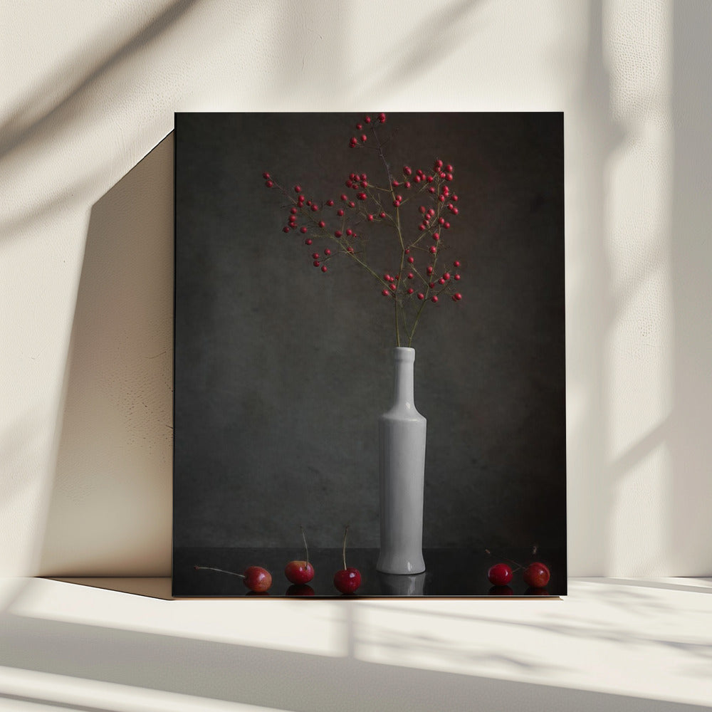 Regenachtige kersen | Canvas