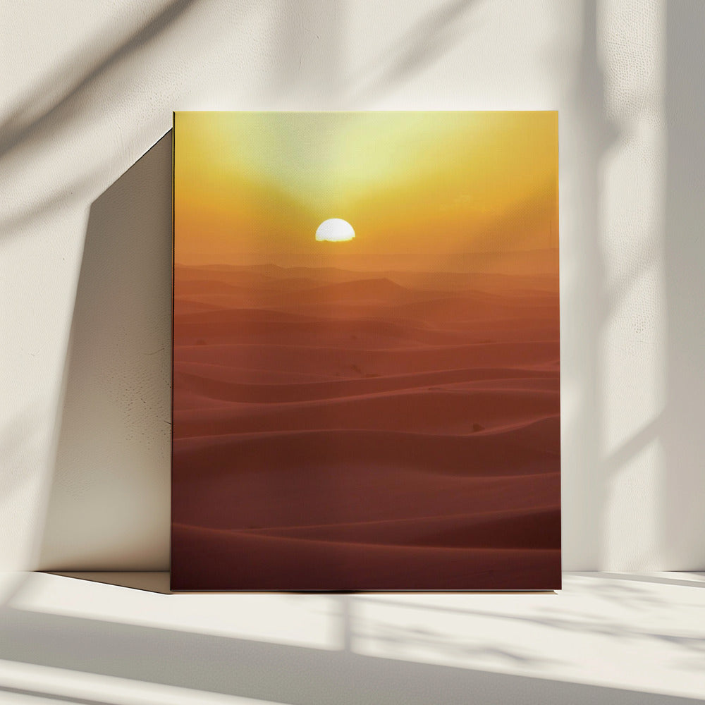 Zonsondergang over duinen | Canvas