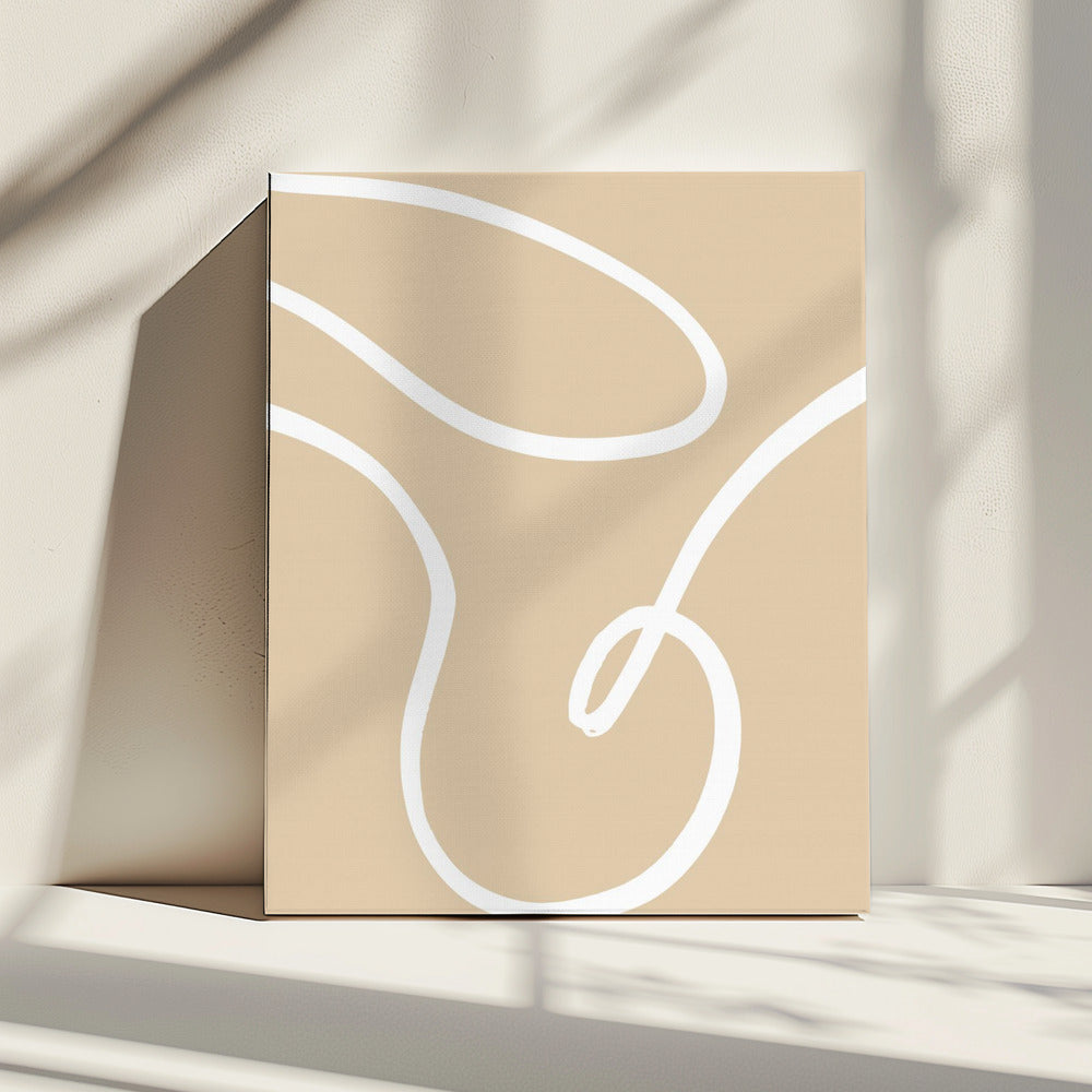 Beige Lijnen 02 | Canvas