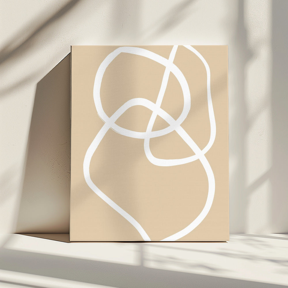 Beige Lijnen 03 | Canvas