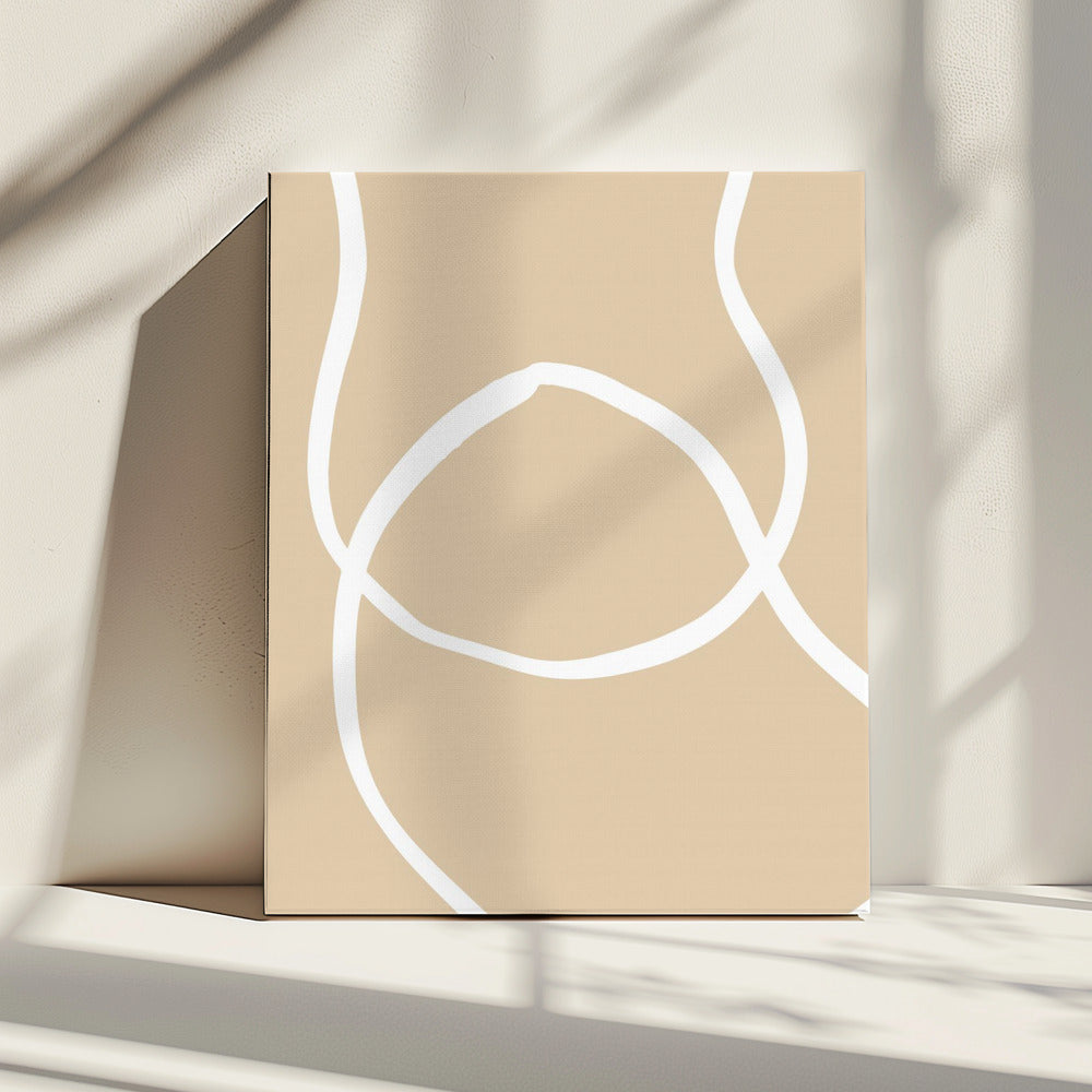 Beige Lijnen 04 | Canvas