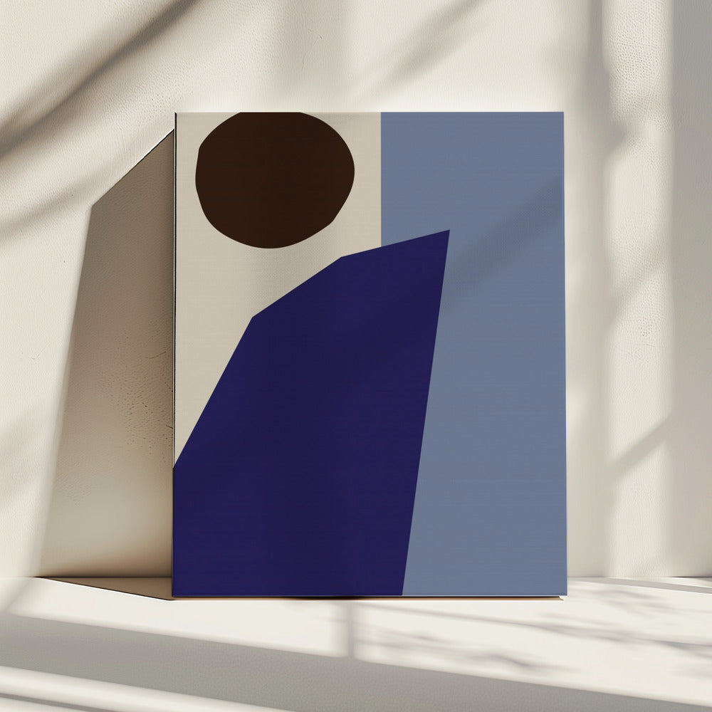 Kleurblokken 02 Blauw | Canvas