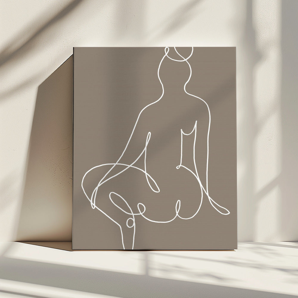 Zittend 02 | Canvas