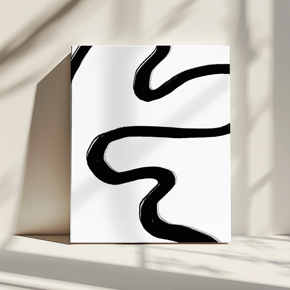 Weg Zwart | Canvas