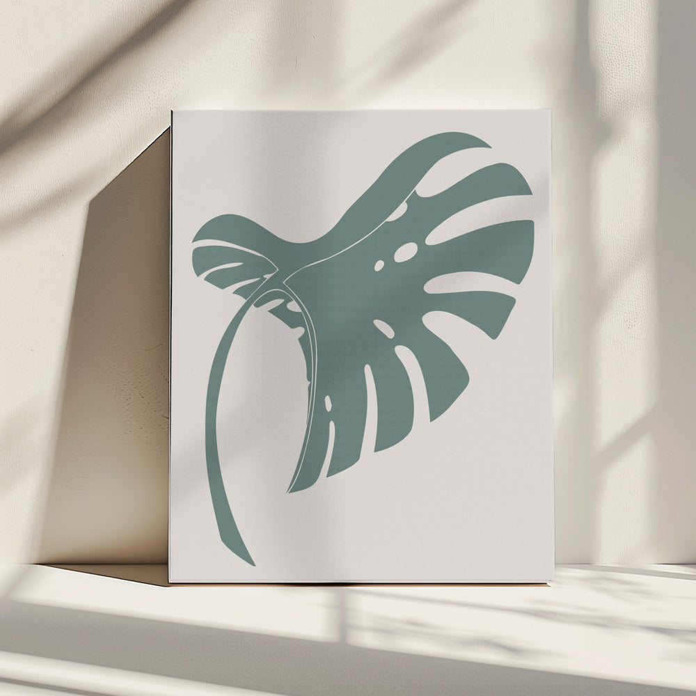 Monstera Gebogen Groen | Canvas