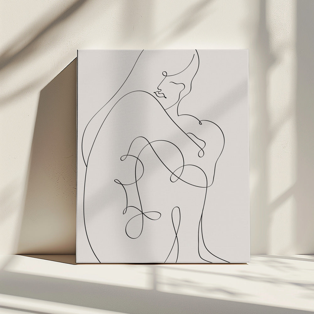 Vrouw Lijnen Zwart | Canvas