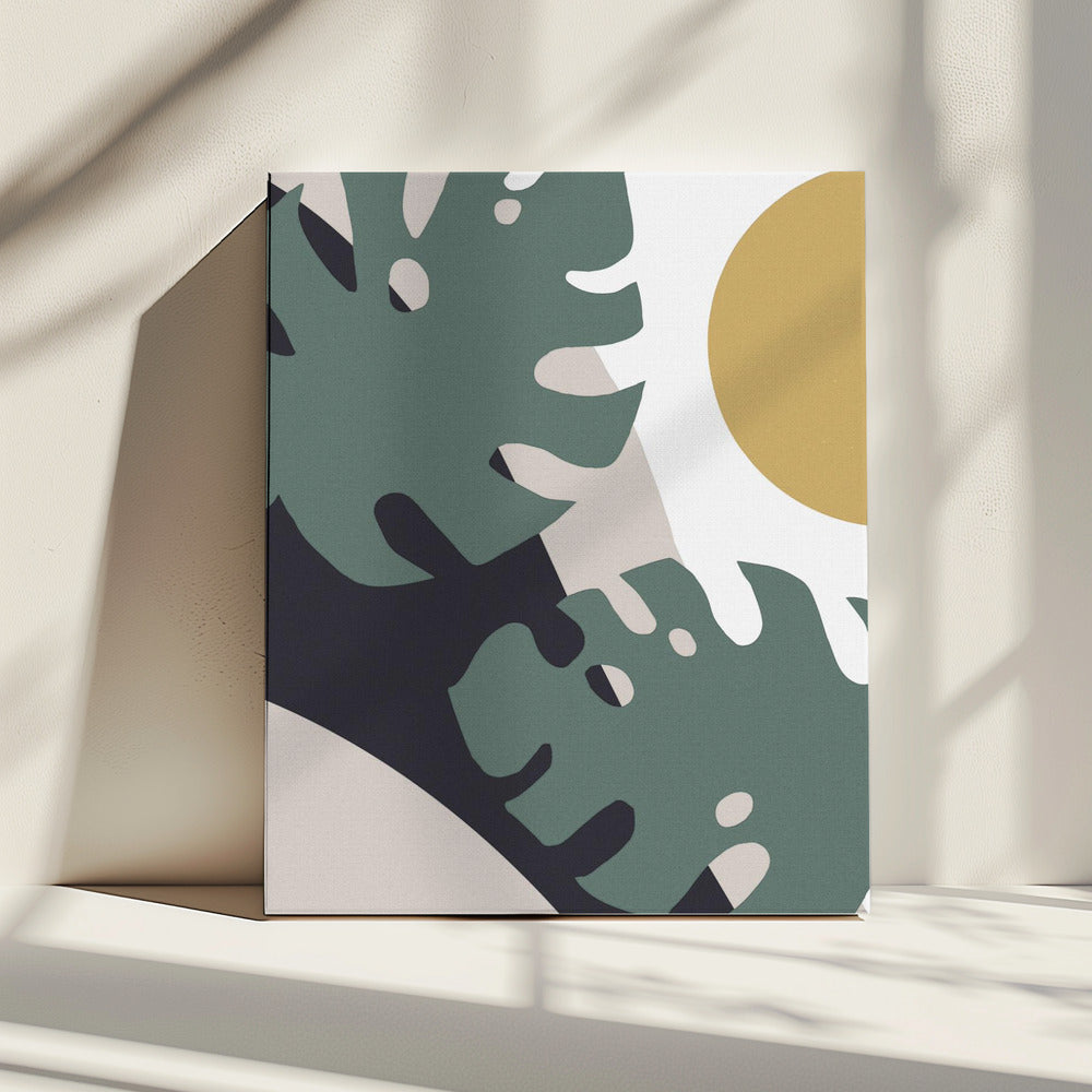 Monstera Uitsnede 01 | Canvas