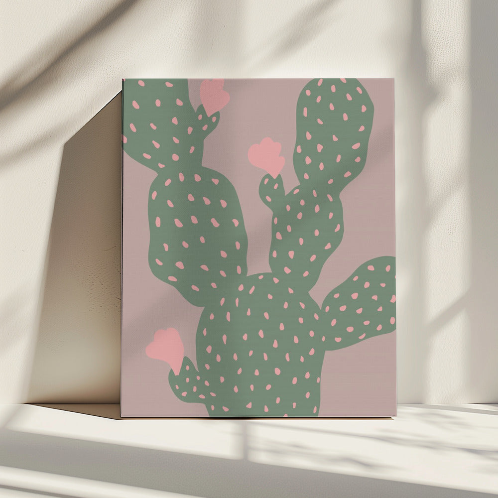 Groene Cactus | Canvas