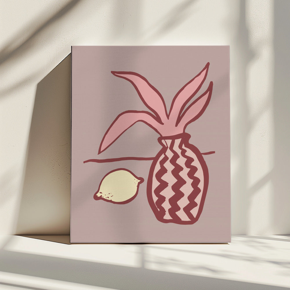 Roze Citroen | Canvas