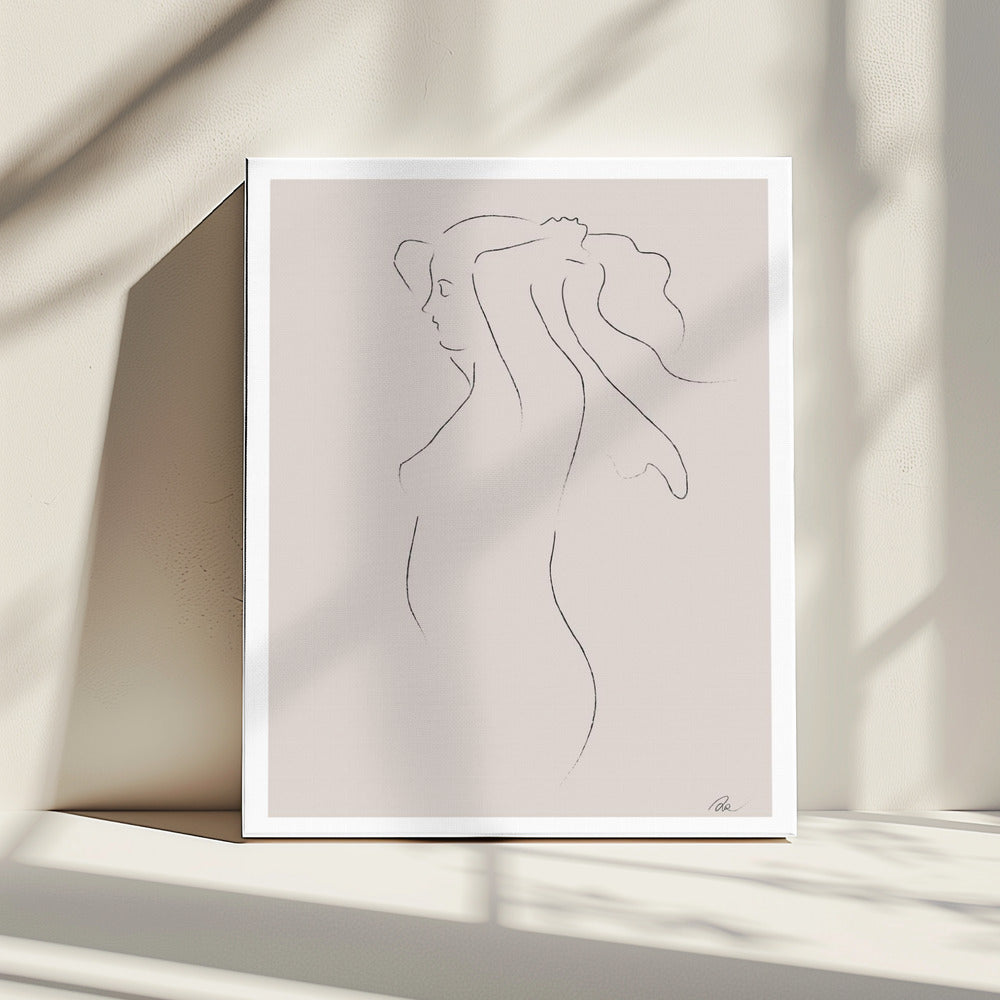 Schets van een vrouw | Canvas