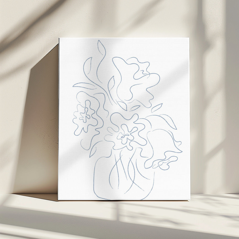 Schets van een boeket bloemen | Canvas