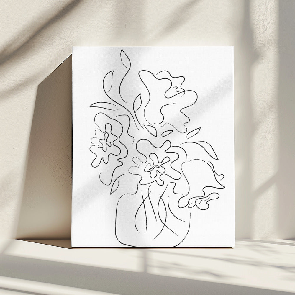 Bloemenboeket Wit | Canvas