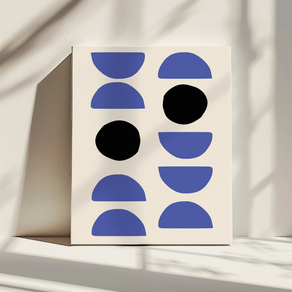 Blauwe vormen | Canvas