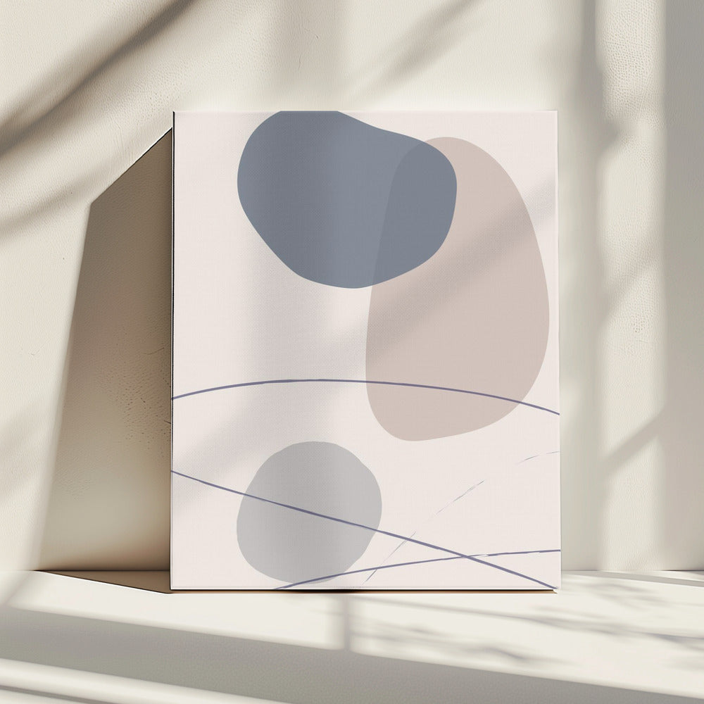 Nieuwe Vormen Blauw Nr. 3 | Canvas