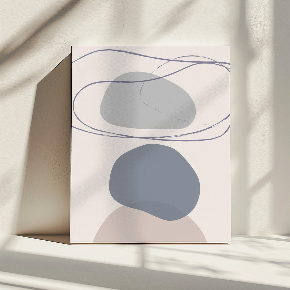 Nieuwe Vormen Blauw Nr. 4 | Canvas