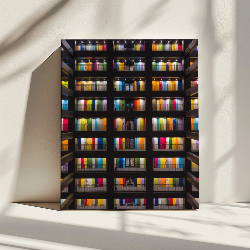 Kleurrijk gebouw | Canvas