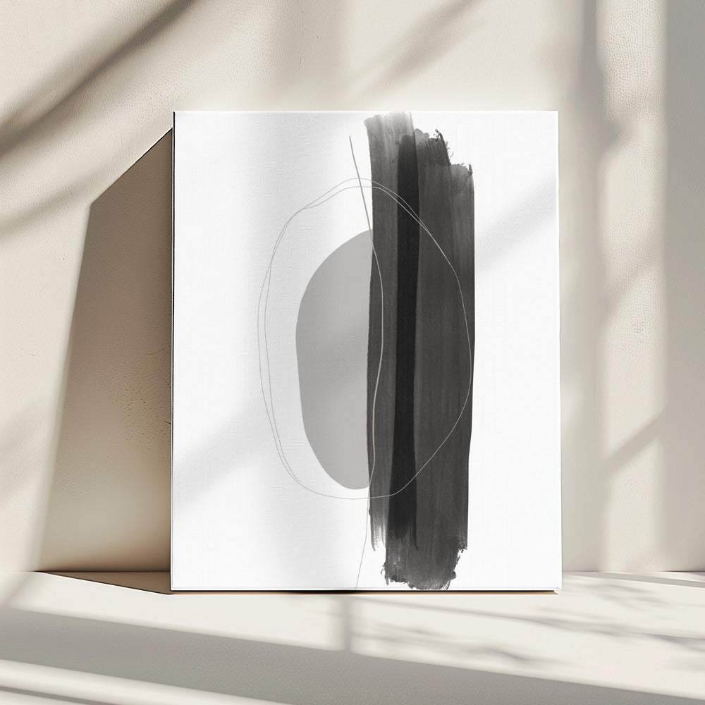 Monochrome penseelstreken | Canvas