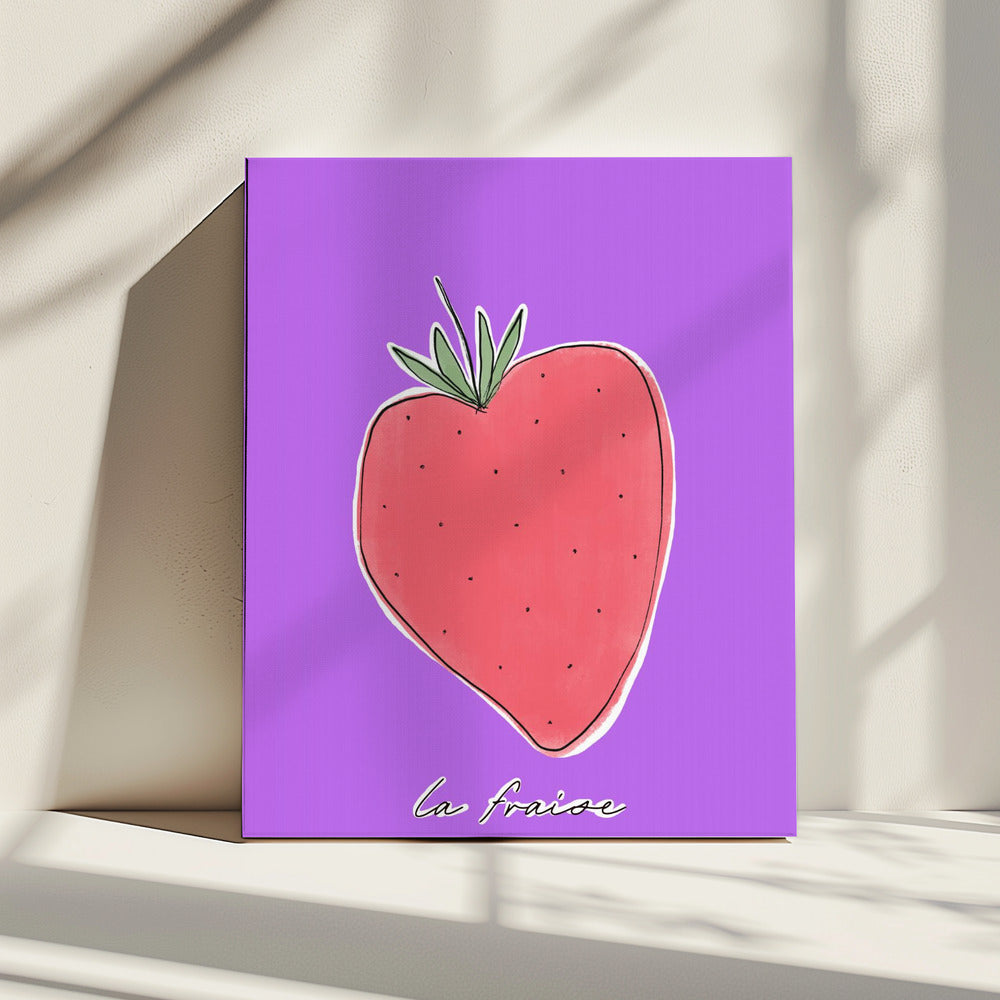 Gestileerde Aardbeiengenot | Canvas