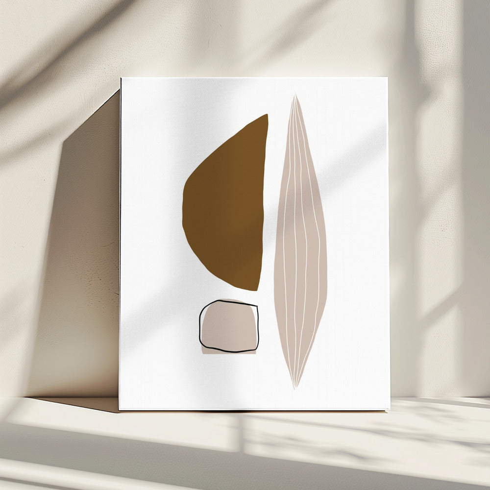 Geometrische vormen in aardse tinten | Canvas