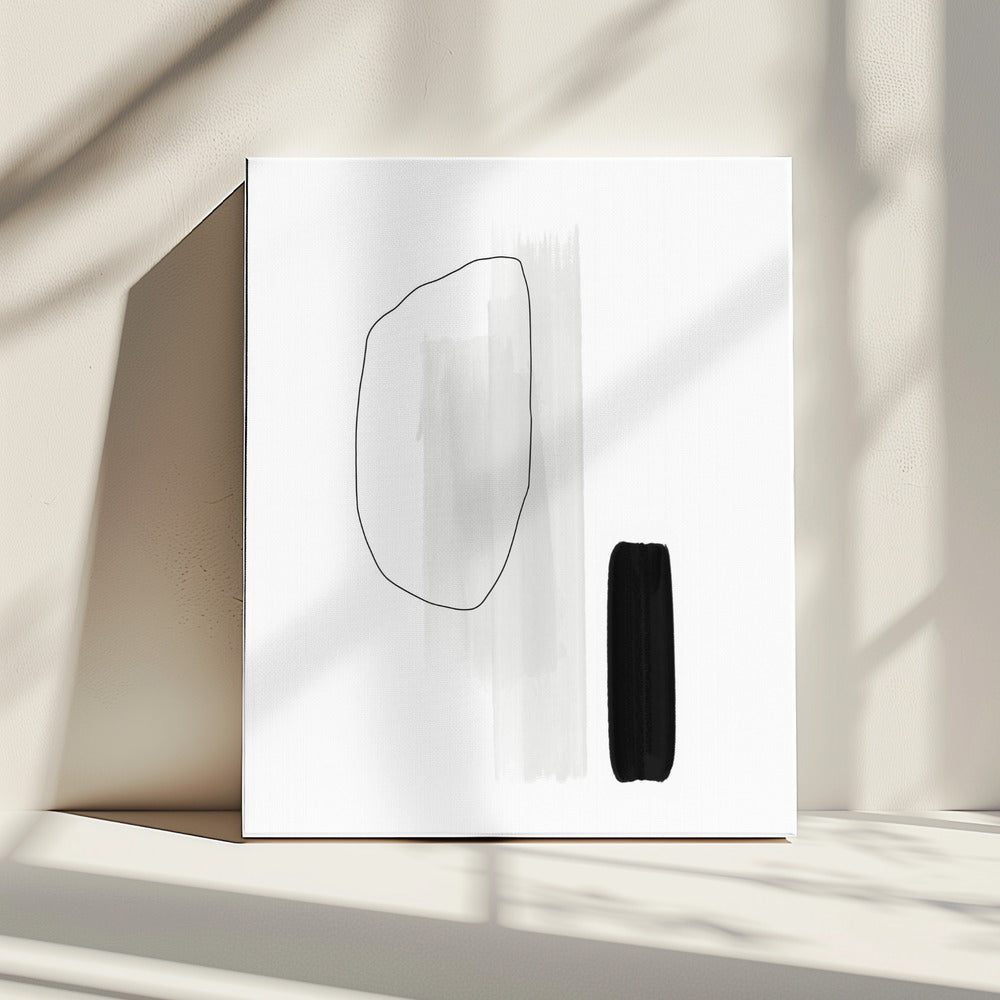 Monochrome elementen | Canvas