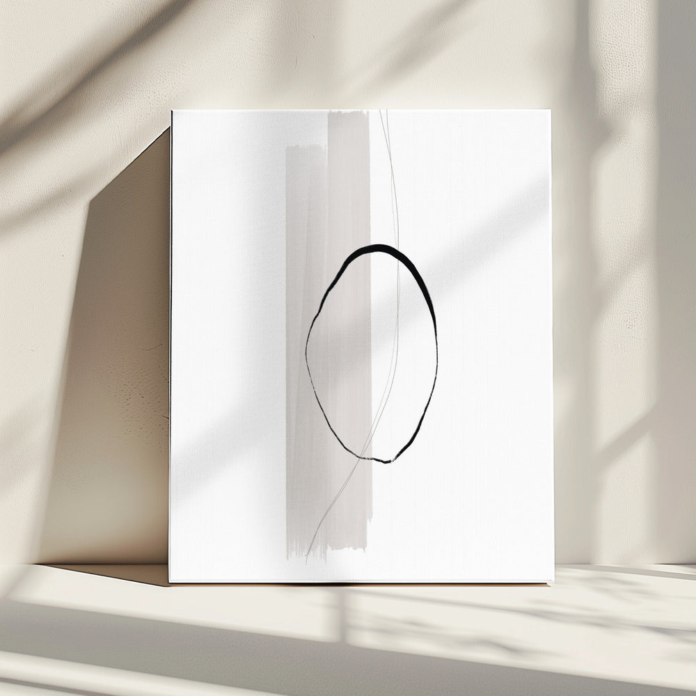 Delicate zwarte cirkel | Canvas