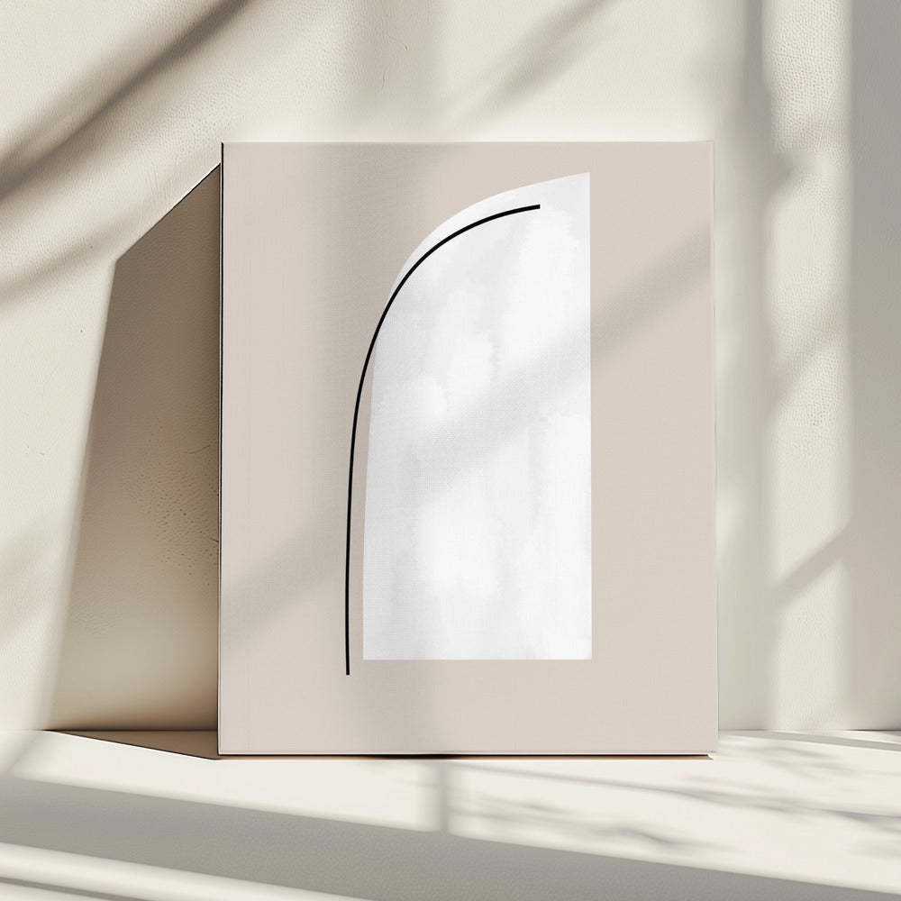 Gebogen zwarte lijnen | Canvas