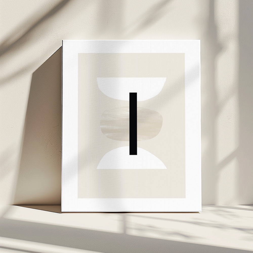 Geometrische vormen met neutrale tinten | Canvas