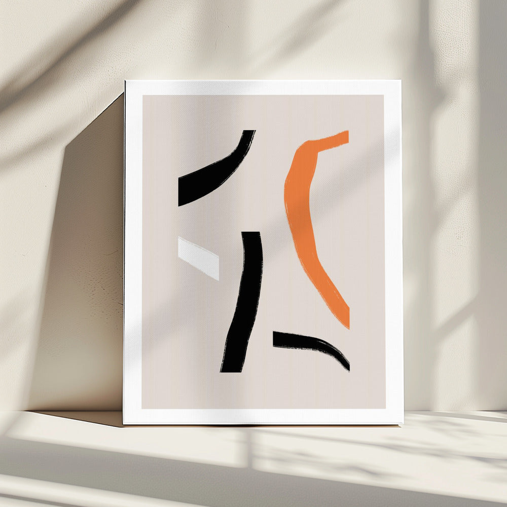 Kleurrijke gebogen vormen | Canvas