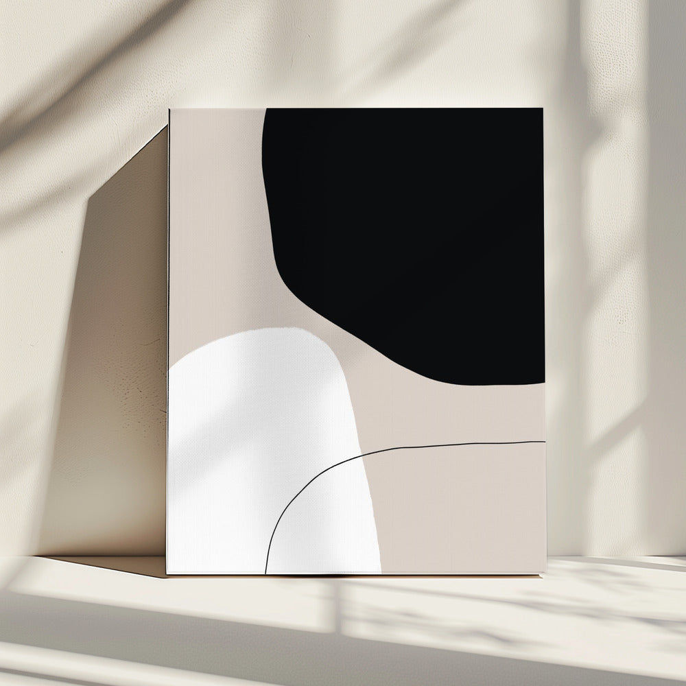 Monochrome vormen | Canvas