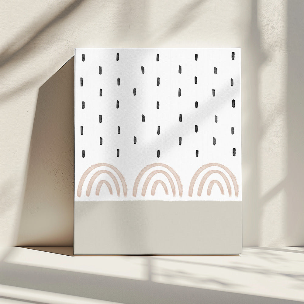 Gedempte regenbogenhemel | Canvas
