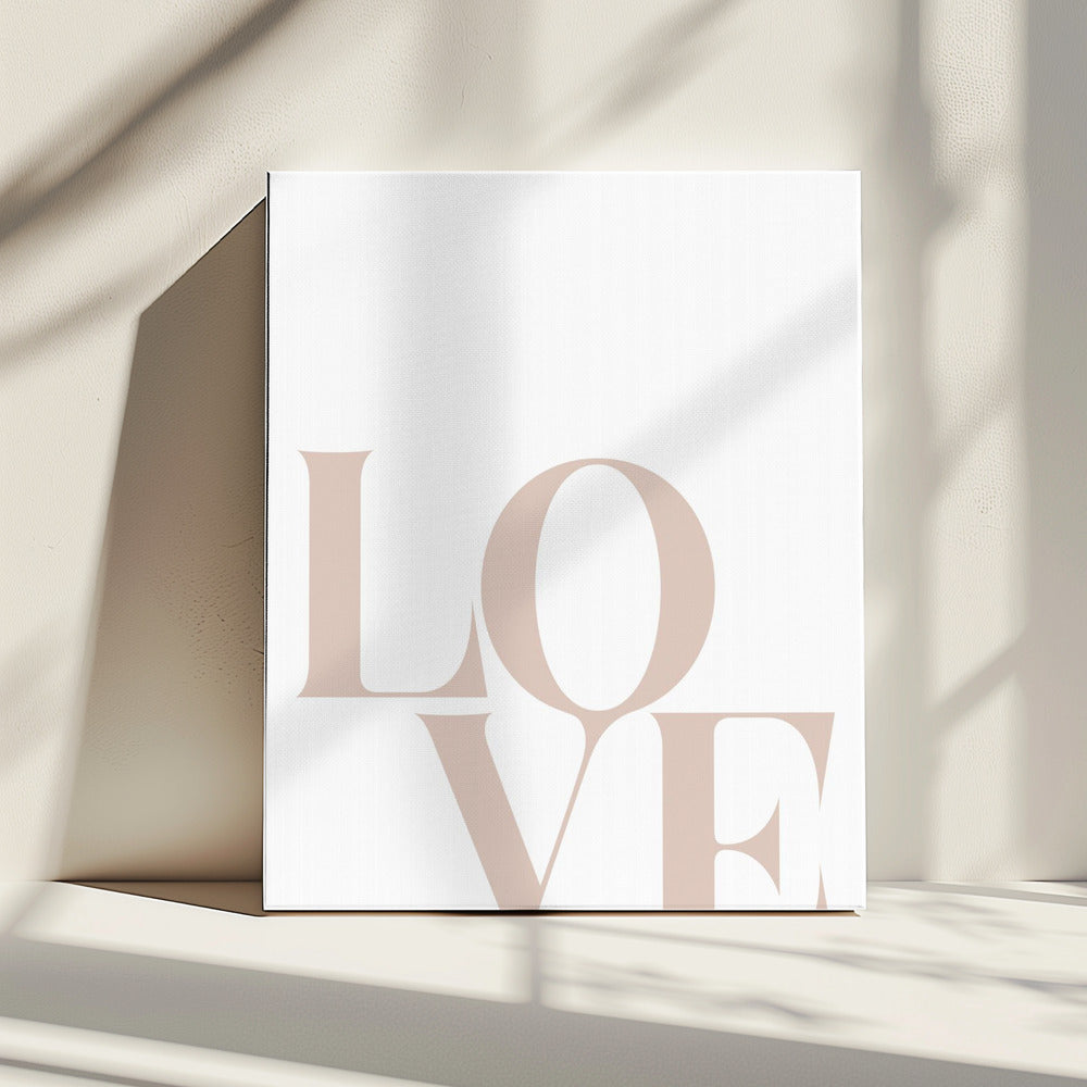 Minimalistische liefdestypografie | Canvas
