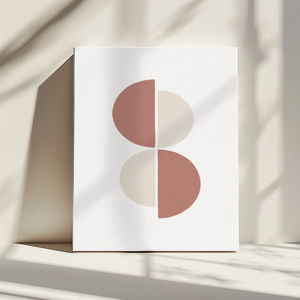 Geometrische vormen in aardse tinten | Canvas