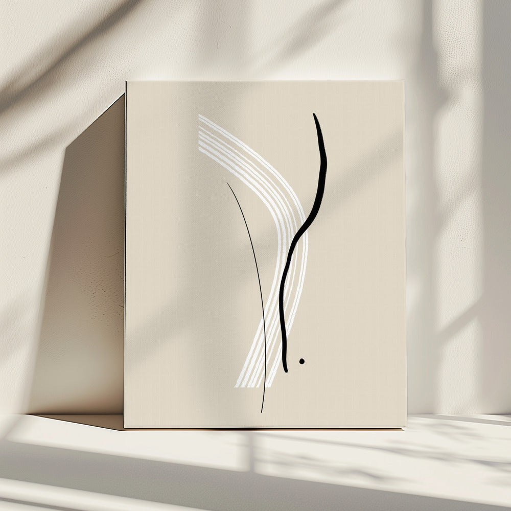 Elegante zwart-witte lijnen | Canvas