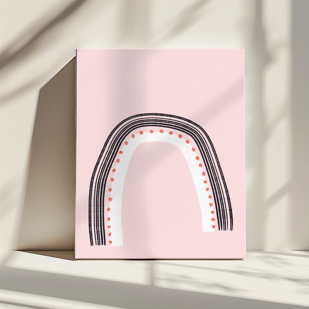 Boog met zwarte lijnen | Canvas