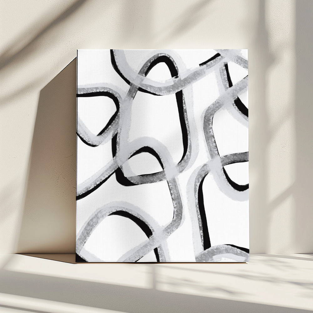Chaotische Lijnen Dans | Canvas